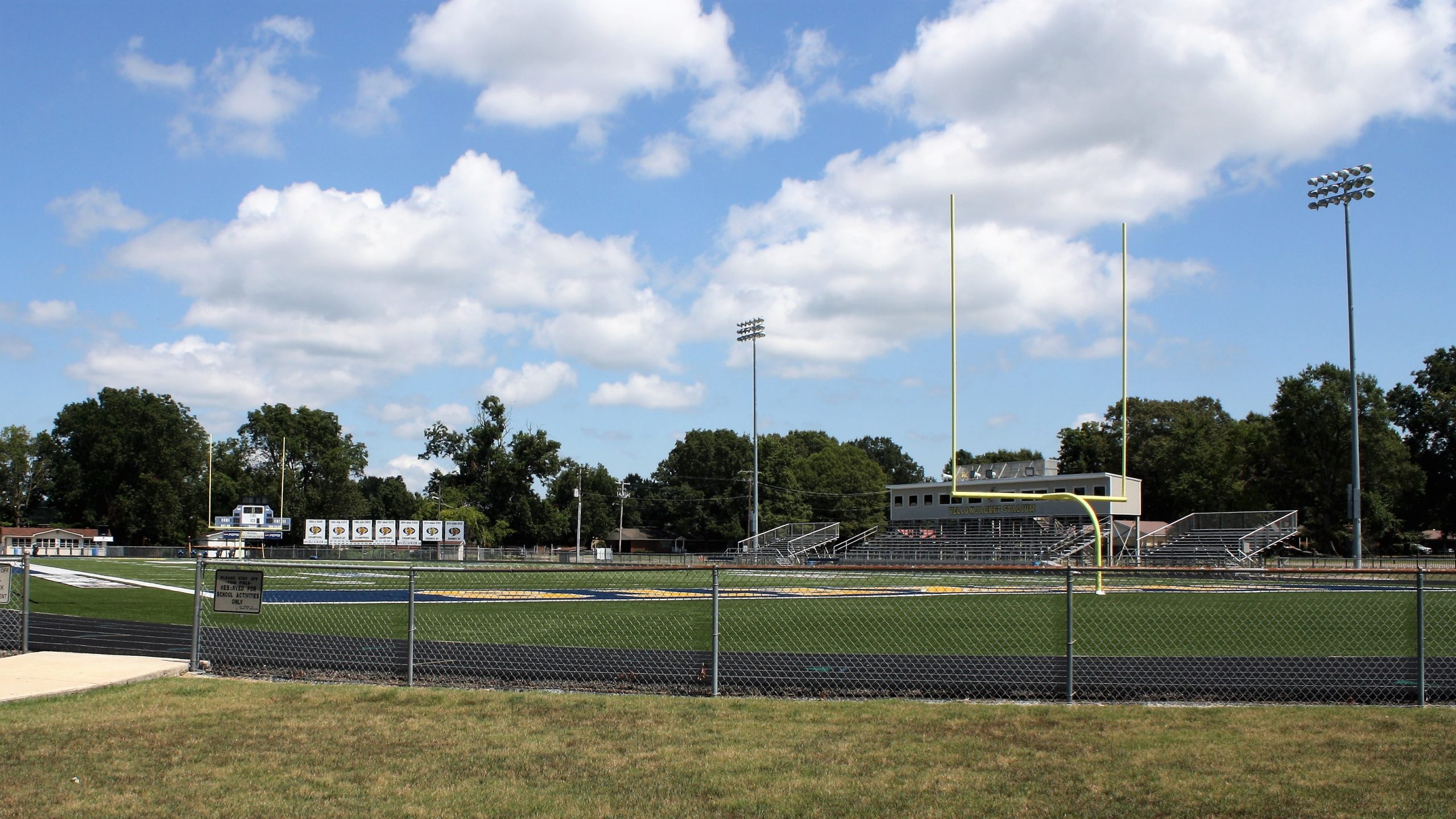 High school football field