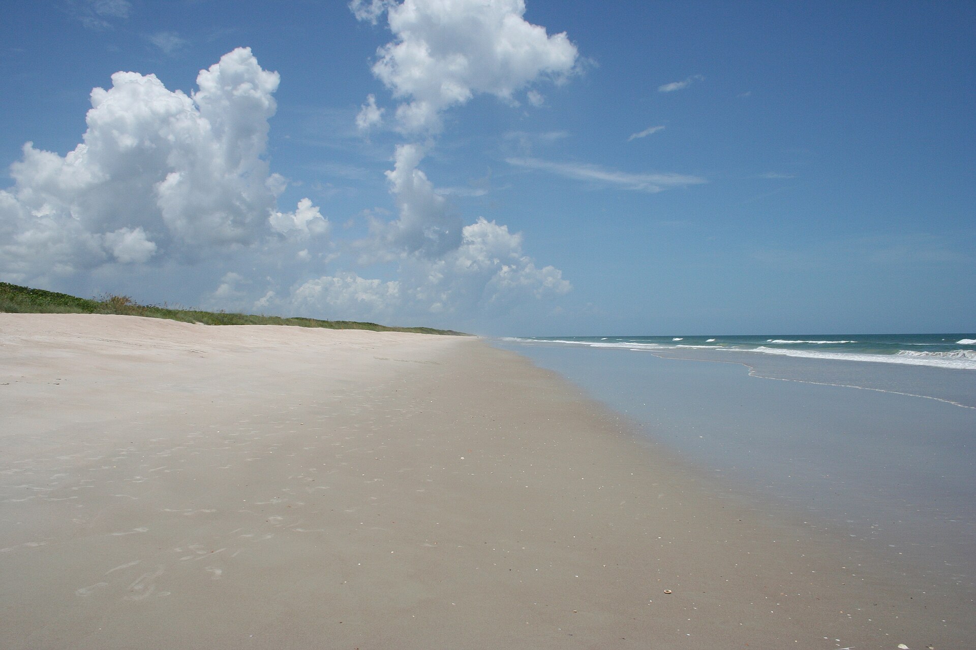 Playalinda Beach at Canaveral National Seashore, looking north